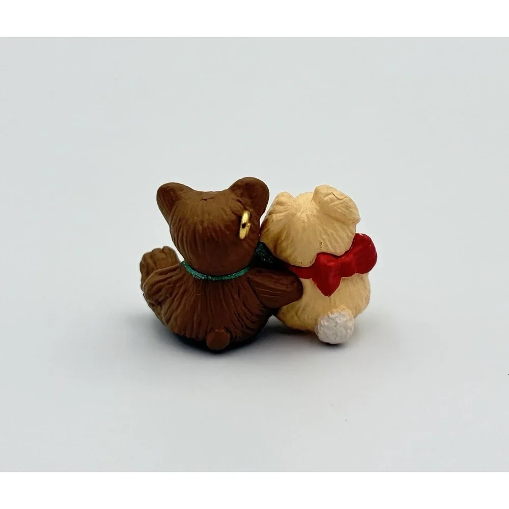 Hallmark Keepsake Ornament Friends Need Hugs Bear Bunny Miniature 1994 Vintage